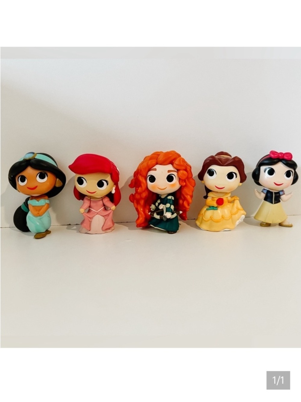 Funko Bitty Pop Disney Princess Figure Set Ariel Belle Jasmine Snow White Merida - Picture 2 of 8